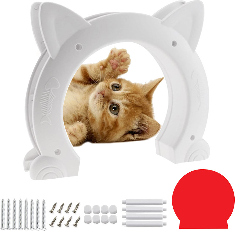 SERPLEX Cat Door for Interior Room Extra Large No Flap Kitty Door Car Pet Door Protector