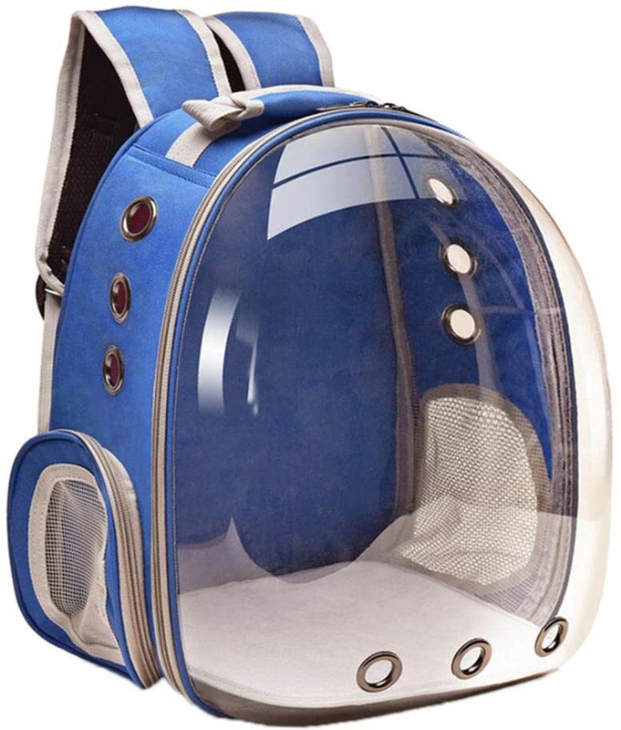 PetFur Blue Backpack Pet Carrier(Suitable For Cat, Dog, Guinea Pig, Hamster, Mouse)