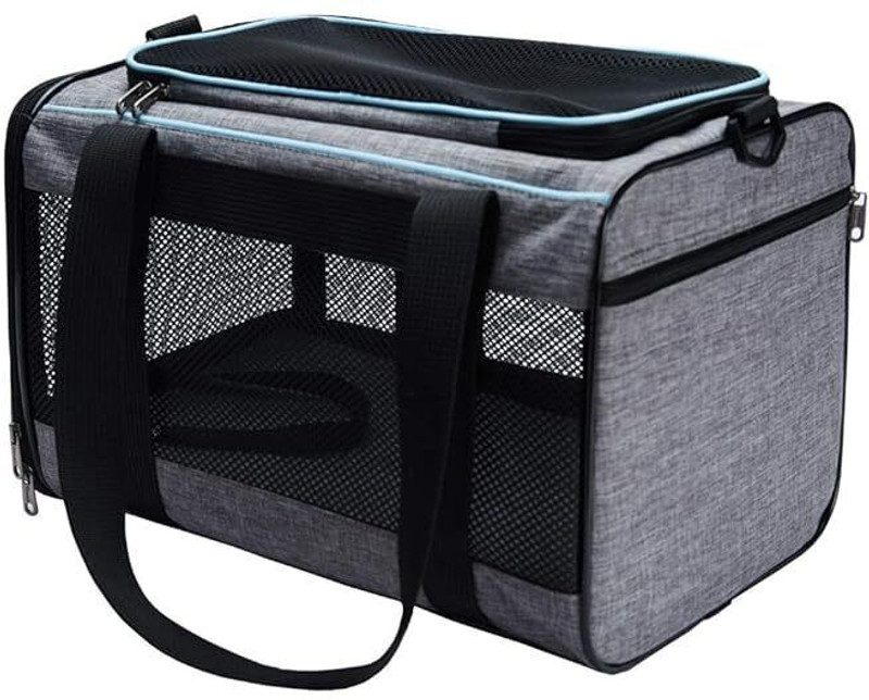 YYWOP 4U Cat Carrier Airline Approved Pet Carrier Bag for Small Dogs grey Car Pet Carrier(Suitable For Cat, Dog)