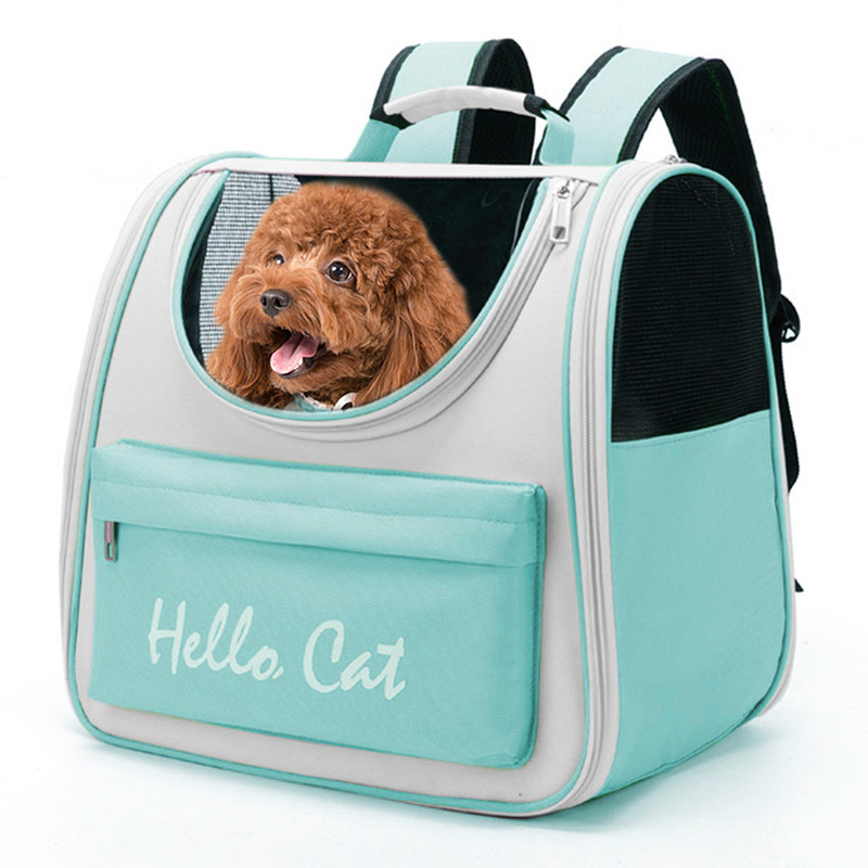 Qpets Pet Dog &Cat Carrier Backpack Travel Carrier Lightweight Carrier with Handle Green Backpack Pet Carrier(Suitable For Cat, Dog)