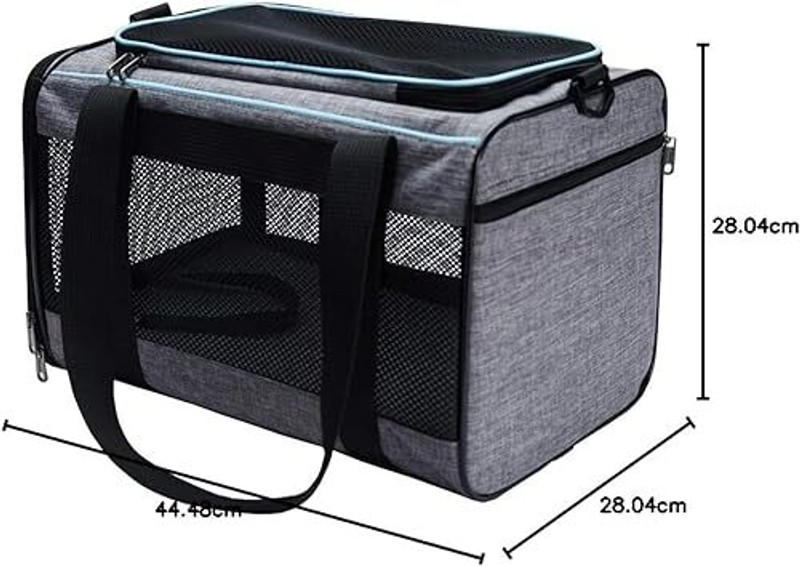 YYWOP 4U Puppies Pet Soft-Sided Mesh Pet Travel Carrier for Hiking, Outdoor Activities GREY Bike Pet Carrier(Suitable For Dog, Cat, Mouse)