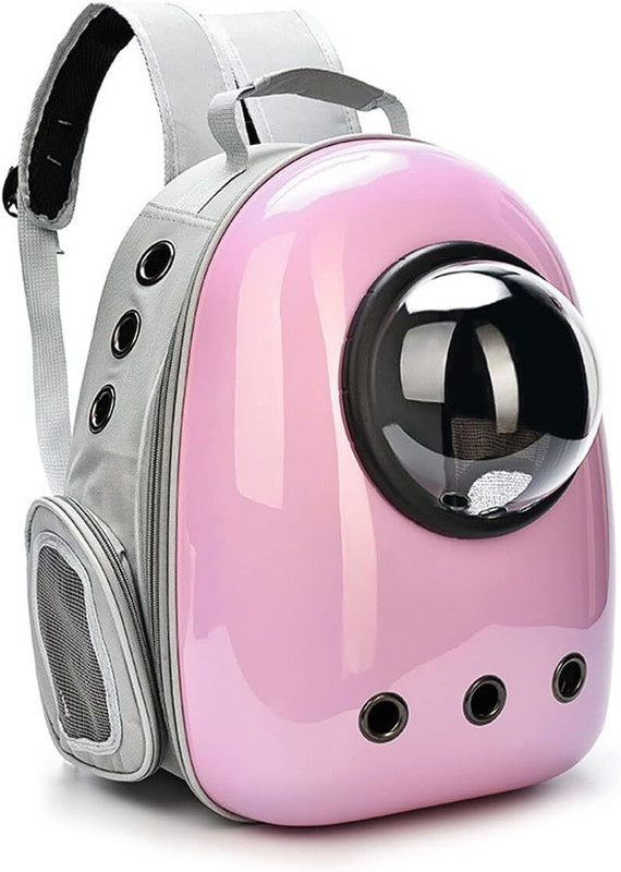 VAYINATO Astronaut Space Bubble (Pink-Color) Portable Pet Backpack Travel Carrier, PINK Backpack Pet Carrier(Suitable For Dog, Cat)