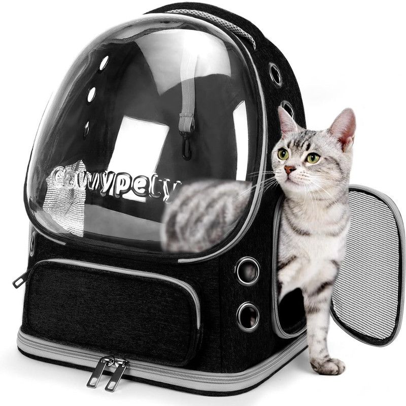 Cawypety Breathable Cat Carrier Large Space Bubble Pet Backpack For Kitty Small Dog Blue Backpack Pet Carrier(Suitable For Cat, Dog)