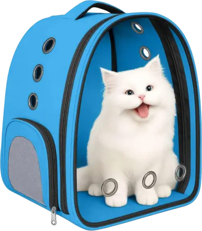 Trendy Bay Breathable Astronaut Cat Backpack - Clear Window Pet Carrier for Small Dogs BLUE Backpack Pet Carrier(Suitable For Cat, Dog, Rabbit, Mouse, Hamster)