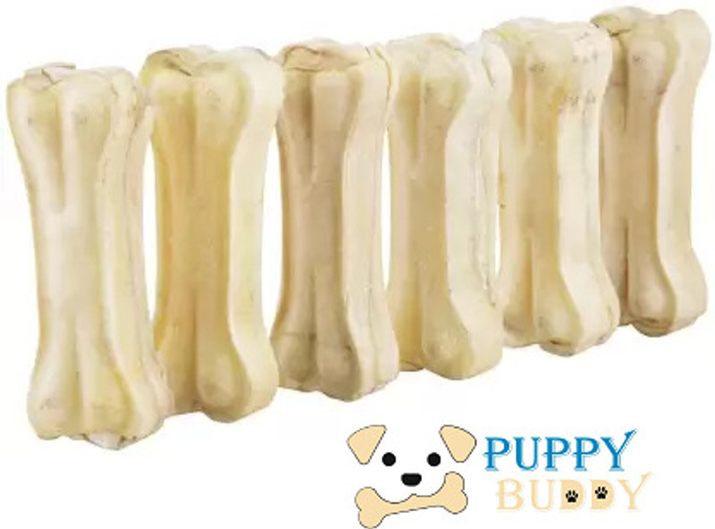 Puppy buddy Pet Food Supplier Press Bone Calcium Treat Healthy Dog Chew 3inch pack of 6 Beef Dog Chew(180 g, Pack of 1)
