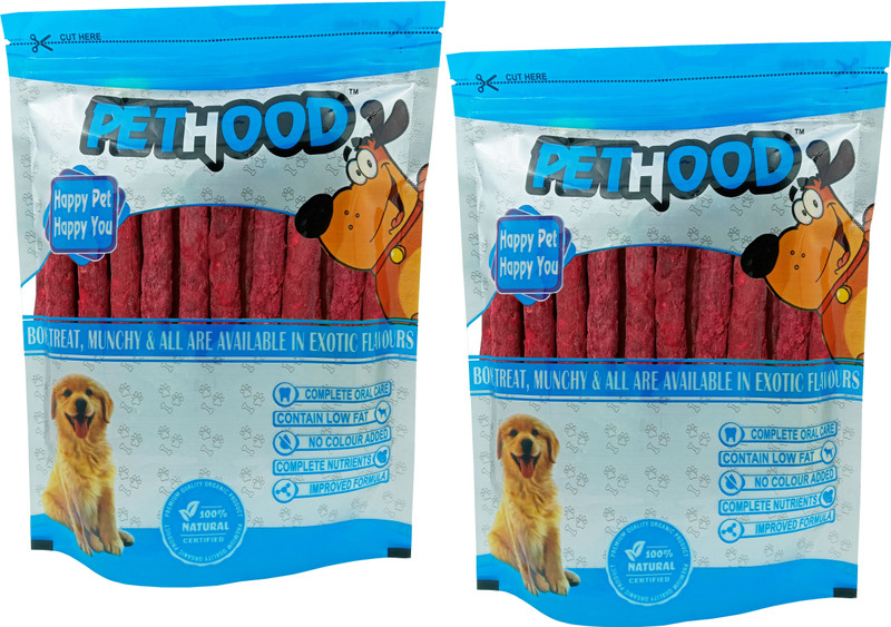 PET HOOD Dog Chew Mutton Flavor Stick 450 g + 450 g(Pack of 2), Stick for Dogs, Dog Stick Mutton Dog Chew(1 kg, Pack of 1)