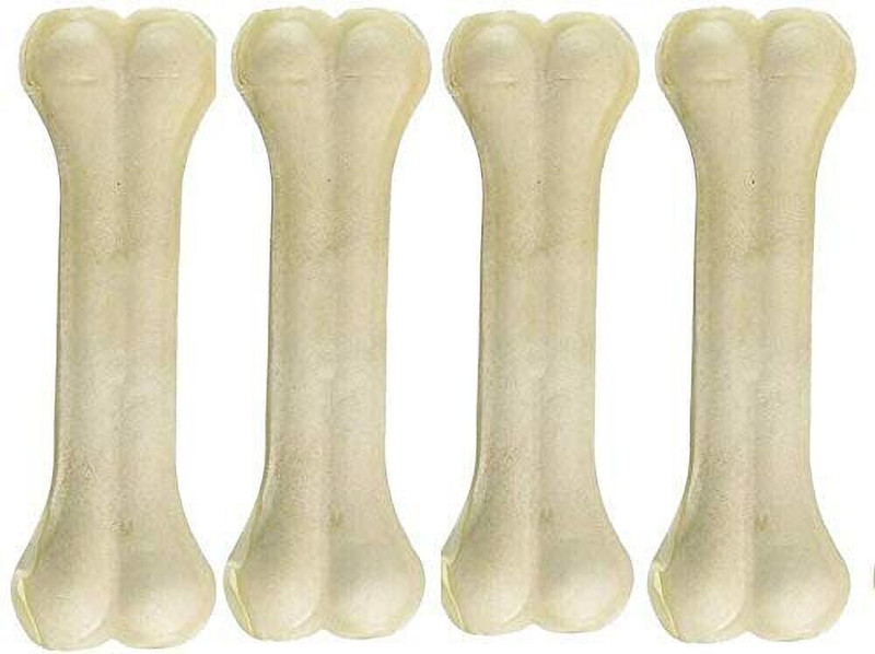 HSJ 6 Inch 4 Pcs White Pressed Chew Bone For Dogs Chicken Dog Chew(450 g, Pack of 1)