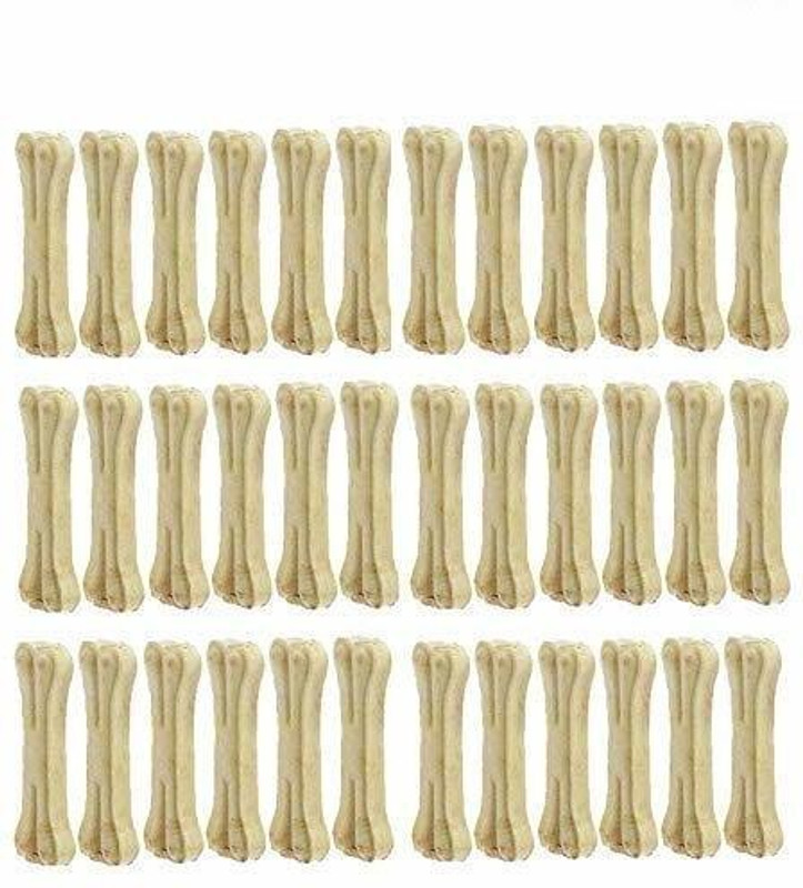 Woofy Rawhide Bones for Dogs 3 Inch Pressed Bones for Dogs Calcium Bone Dog Bones Chew Bones for Puppy Calcium Treat for Dogs Puppy Treat (Pack of 36) Chicken Dog Chew(1 kg, Pack of 1)