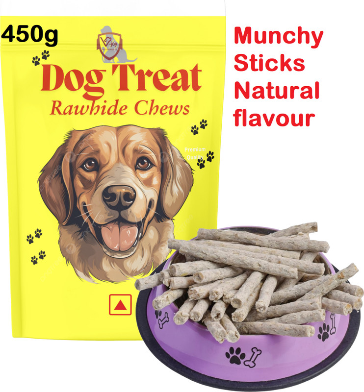 VJOY Dog/Puppy High Protien and Calcium Munchy Sticks Natural flavour (450g) Chicken, Mint Dog Chew(450 g, Pack of 1)