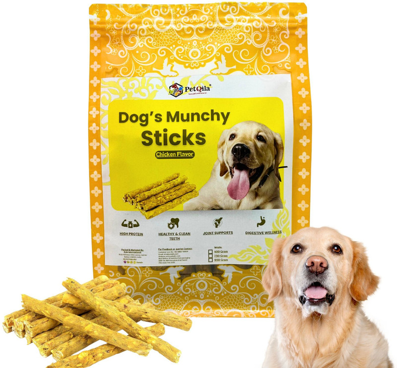 PetQila Dog Munchy Sticks Mutton Dog Chew(450 g, Pack of 1)