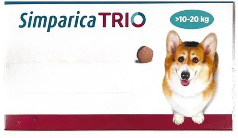 I & H Traders I & H Traders Simparica Trio Chewable Tablet for Dogs 10-20kg Chicken Dog Chew(0.2 g, Pack of 1)