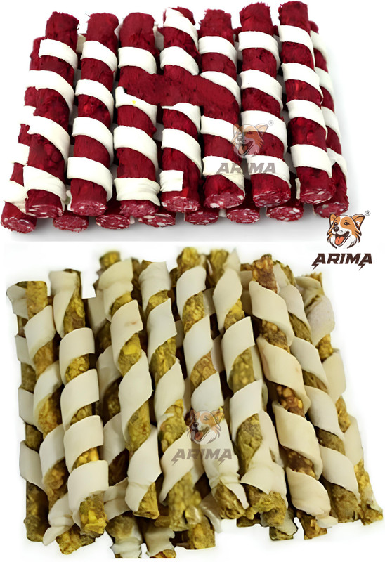 ARIMA Dog Chew sticks 1 KG Chicken 500 gm and Mutton 500 gm Chicken, Mutton Dog Chew(1 kg, Pack of 2)