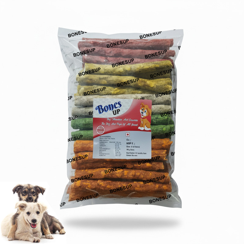 Bones UP Dog Chew Sticks (1.3 Kg) Pack of 5 Flavors Dental Chews for All Dogs Chicken, Mutton, Mint, Lamb, Liver Dog Chew(1.3 kg, Pack of 1)