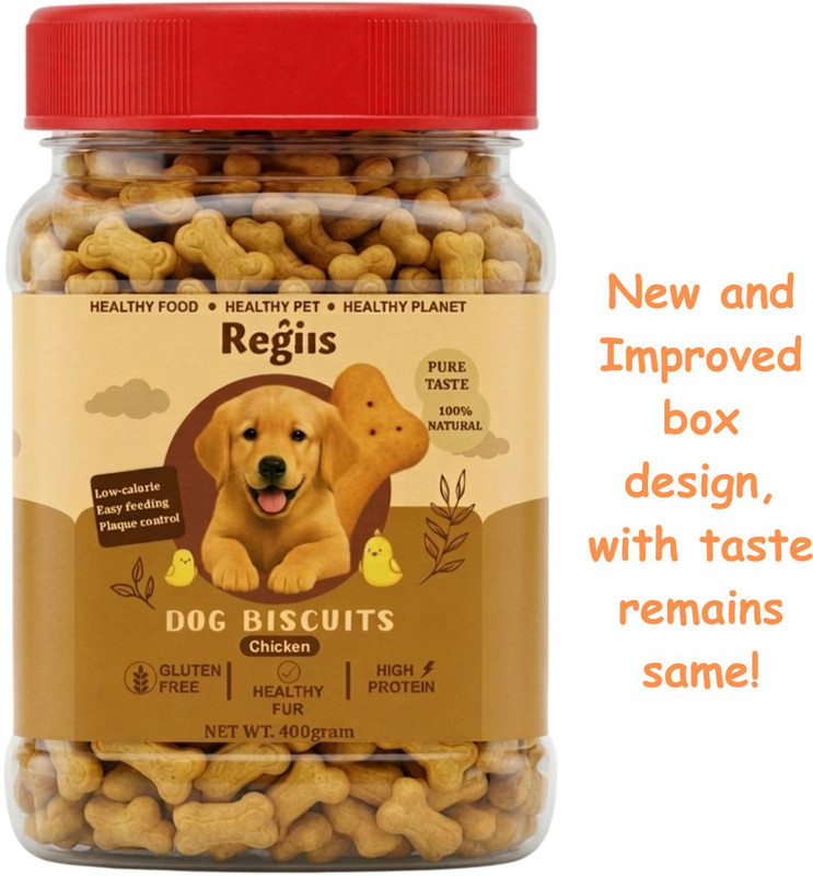 Regiis Crunch Dog Protien Chicken Biscuits Chicken Dog Chew(400 g, Pack of 1)