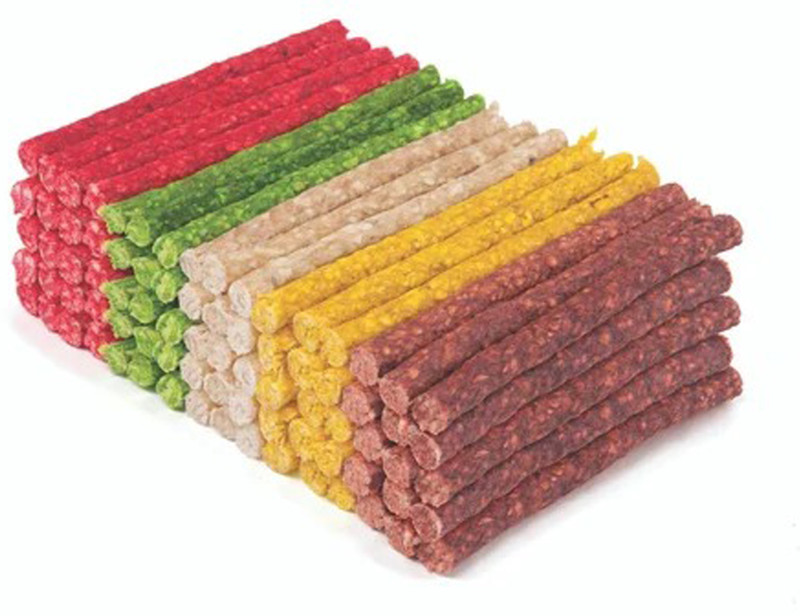 Bones UP Dog Chew Sticks 450g Multi-Flavored Rawhide Munchy Sticks for Dogs Treat Chicken, Mutton, Liver, Milk, Mint Dog Chew(450 g, Pack of 5)