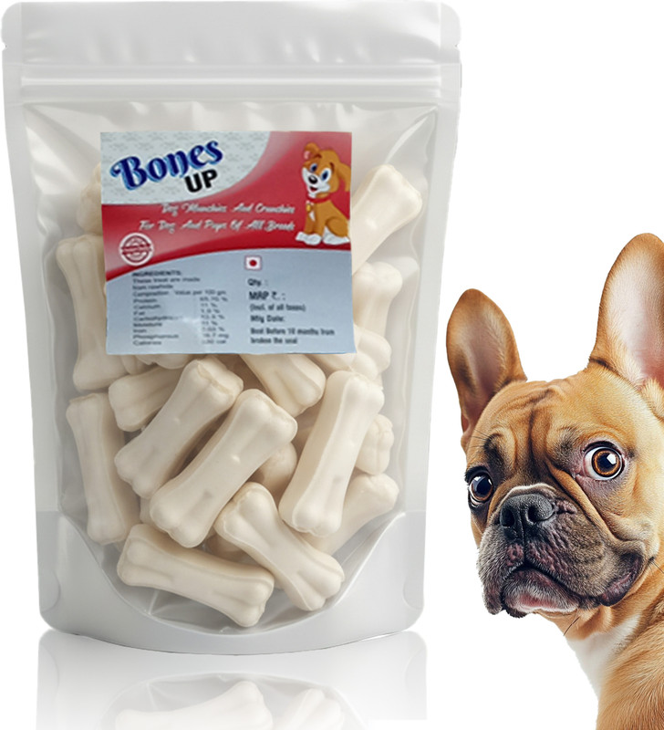 Bones UP Rawhide Dog Chew Bone 3 Inch (15 pcs.) Safe & Digestible Dog Chew(450 g, Pack of 1)