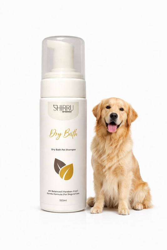 Shirru Dry Bath Pet Shampoo for Dogs & Cats 150 ml Pet Coat Cleanser(Suitable For Cat, Dog)