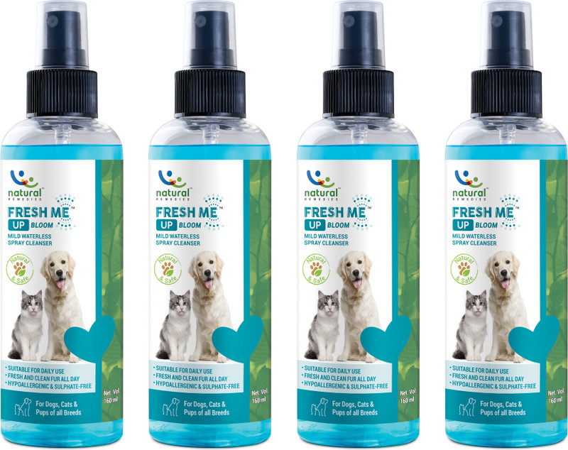 Natural Remedies Fresh Me Up Waterless Spray Cleanser for Dogs, Cats and Pups 160 ml (Pack of 2) 320 ml Pet Coat Cleanser(Suitable For Dog, Cat)