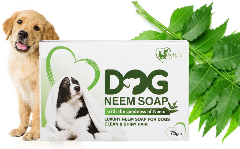 Pet Life Dog Neem Soap For Cleans Dirt, Dust For Labrador Retriever Dog | Healthy Hair - 75 ml Pet Coat Cleanser(Suitable For Dog)