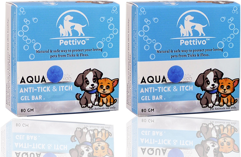 Pettivo Anti-Tick & Itch Gel Bar 80 Gm 80 ml Pet Coat Cleanser(Suitable For Dog, Cat)