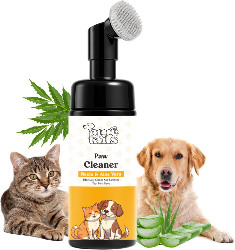 Pure Tails Neem & Aloe Vera Paw Cleaner 110 ml Pet Coat Cleanser(Suitable For Dog, Cat)
