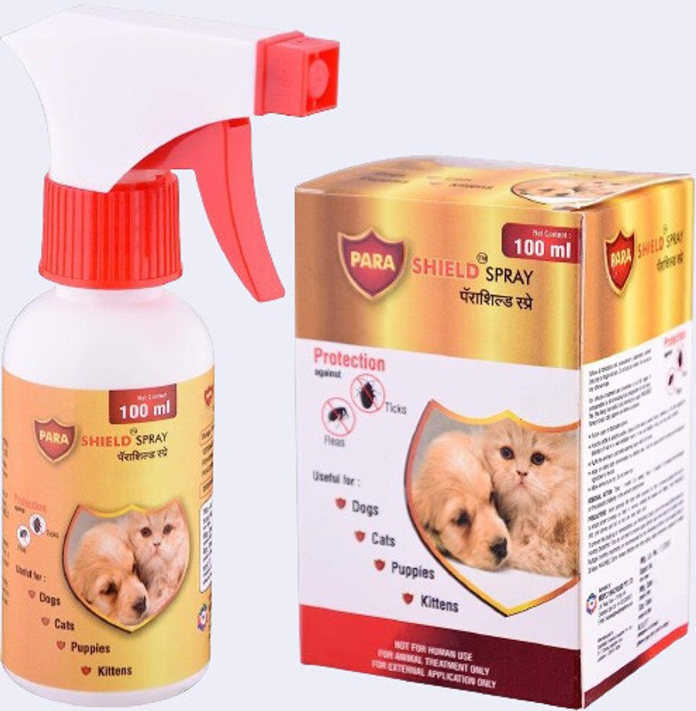 Parashield Plus Fleas & Ticks Remover Spray for Dogs and Cats 100 ml Pet Coat Cleanser(Suitable For Dog, Cat)