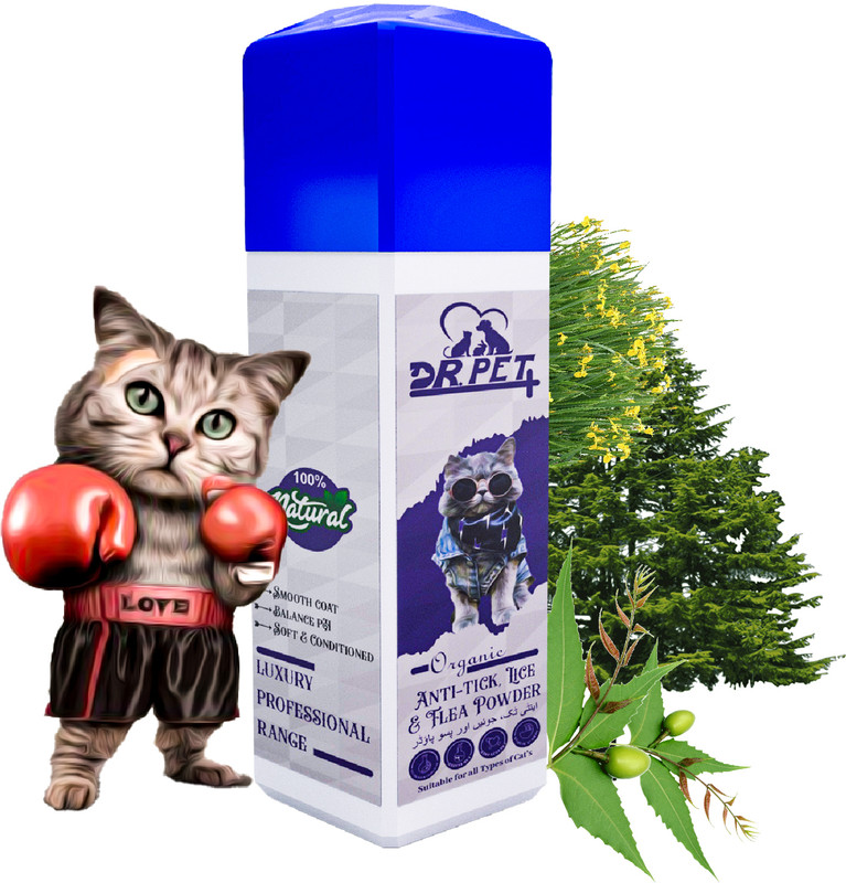 DR PET PLUS Anti-Tick, Lice & Flea Powder For Small Pet | Flea Repellent Powder For Rabbit 100 ml Pet Coat Cleanser(Suitable For Rabbit)