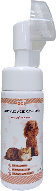 Oatem Paw Heal Foam , Routine Paw Cleaner for Dogs and Cats with soft silicon brush 150 ml Pet Coat Cleanser(Suitable For Dog, Cat)