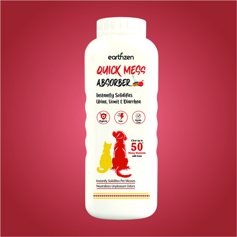 Earthzen Quick Mess Absorber 175 ml Pet Coat Cleanser(Suitable For Dog, Cat)