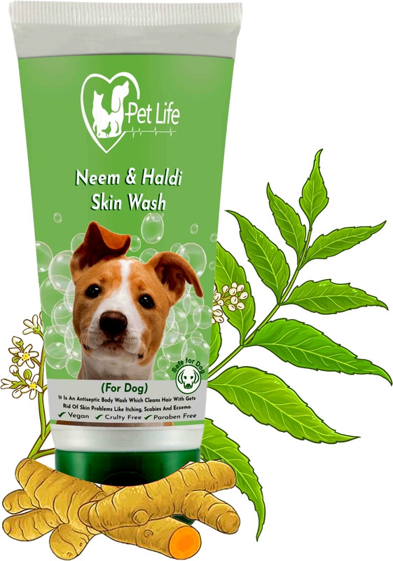 Pet Life Neem& Haldi Wash For Dog Effective To Full Body Wash/Skin Infection/Anti Itching 100 ml Pet Coat Cleanser(Suitable For Dog)
