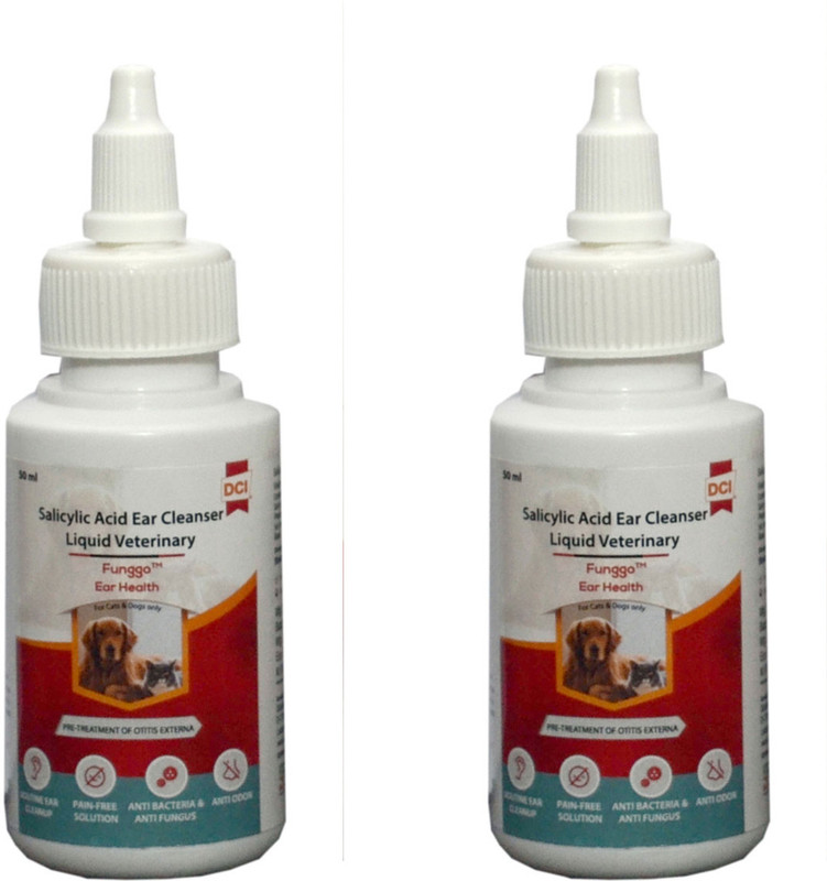 funggo Ear Health Ear Cleanser Liquid (pack of 2) 50 ml Pet Ear Cleanser(Suitable For Dog, Cat)