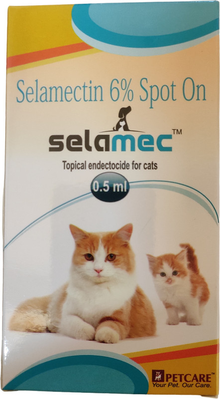 Provimi Selamec Flea and Tick Spot On for Cats and Kittens 0.5 ml Pet Coat Cleanser(Suitable For Cat)