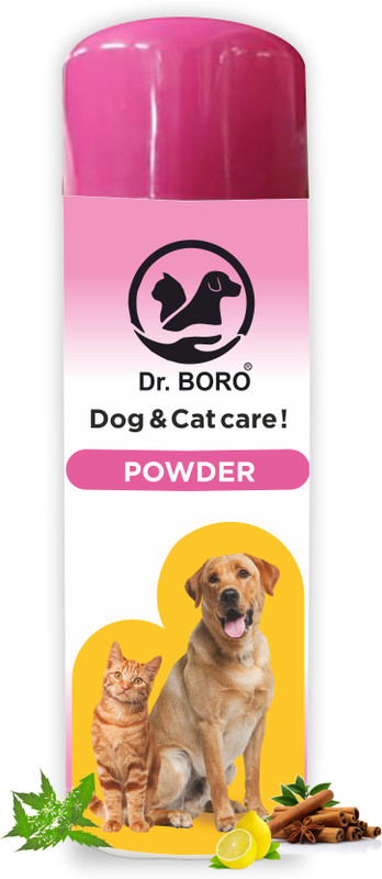 DR. Boro Dog Cat Pet Care Powder for Controls Ticks & Fleas | Soothes Skin Irritation 150 ml Pet Coat Cleanser(Suitable For Cat, Dog)