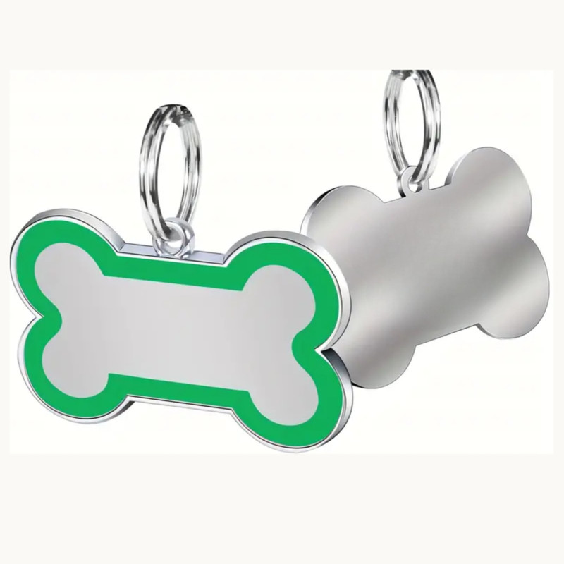 Pet Guard ID tag Engraved Bone pet tag, Personalized Dog tag Info Engraved Dog & Cat Collar Charm(Multicolor, Bone)
