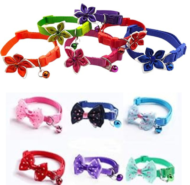 DogTrust Cat Collar with Cute Bow Tie 1 pcs cat collar Bell Dog & Cat Collar Charm(Multicolor, Ball)