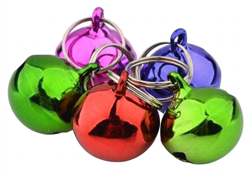 apni store Colorful Metal Jingle Bells Keychain Set Bell Dog & Cat Collar Charm(Multicolor, Round)