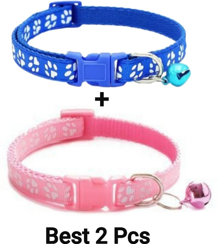 Petstorez Cat collar with bell,Kitten and small dogs soft adjustable collar Bell Dog & Cat Collar Charm(Multicolor, Round)