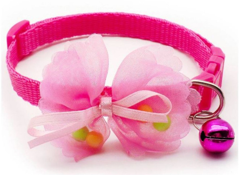 Pet Guard Collar Multicolour for Dog & cat Bell Cat Collar Charm(Pink & Blue, Round)