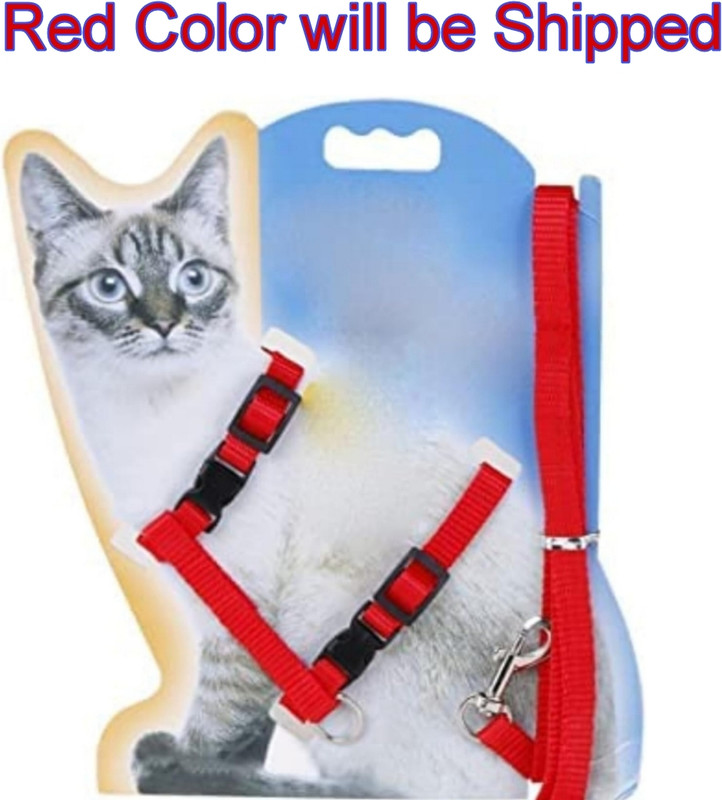 Gleam Soul Strong Nylon Flat Strap Rope Leash with Bolt snap clasp Plain Cat Collar Charm(Green, Red, Solid)