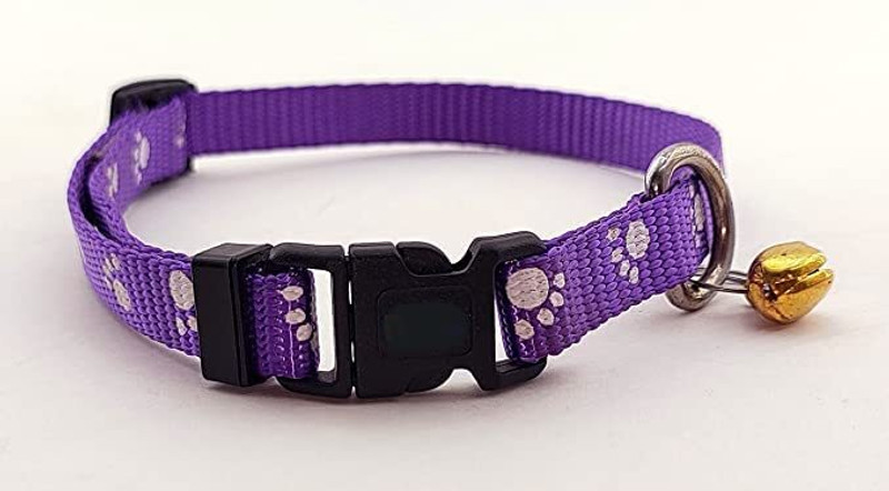 OM ZEE paw print dog collor 10mm Plain Dog & Cat Collar Charm(Blue, Round)