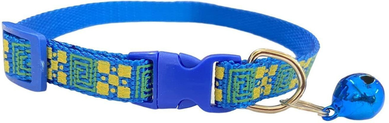 PSK PET MART Dog Collar Belt Specially for Small Dogs Neck Size Colour May Very Bell Dog & Cat Collar Charm(Blue, Oval)