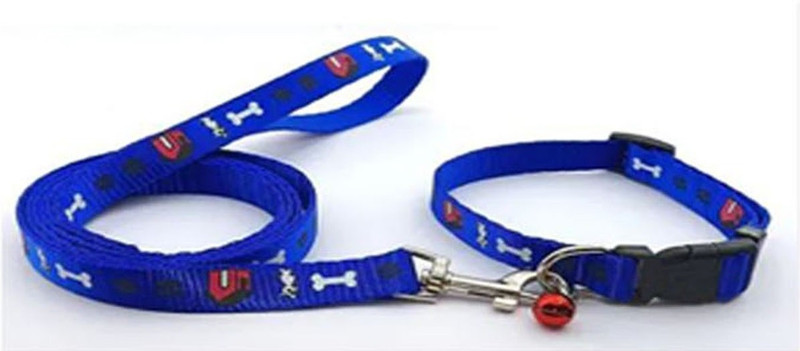 Prateek Kitchenware 15 MM Puppy Collar and Leash Set-1 Pcs Bell Dog & Cat Collar Charm(Blue, Solid)