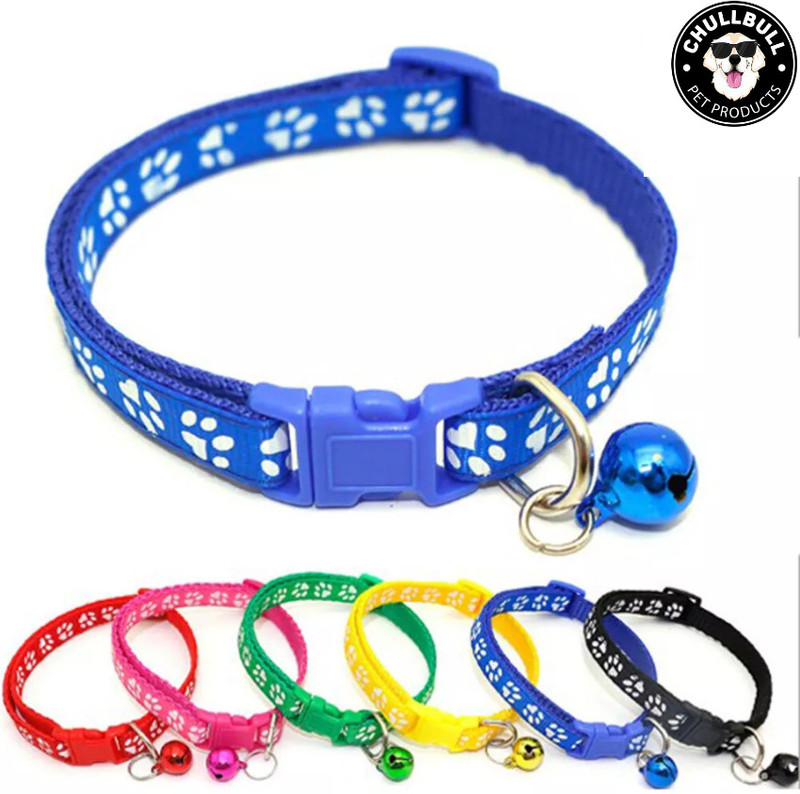 chullbull pet products Cat Collar - For Indoor & Outdoor Use | Solid & Safe Color may vary Bell Cat Collar Charm(Multicolor, Round)