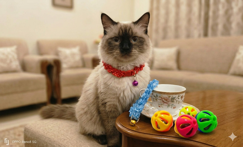 NRKTOO KTOO Cat Collar with Bell, Red Polka Dot and Blue Lace, Adjustable, Pack of 2 Bell Cat Collar Charm(MUTI COLOUR, Other)