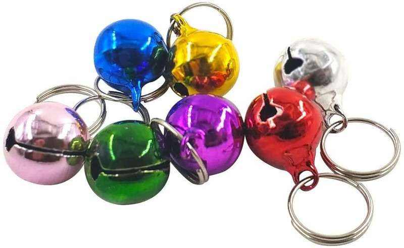 THE DDS STORE Metal Jingle Bell Loose Beads for Festival Party Decoration,, Dog Bell Collar Bell Dog Collar Charm(Multicolor, Ball)