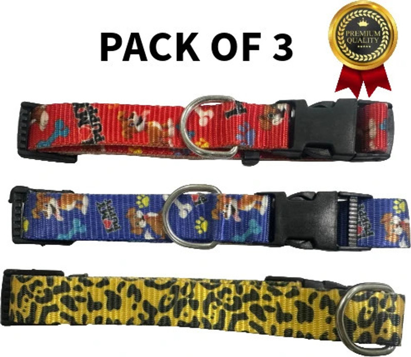 SUPER Soft and Lightweight Dog Collar for All Breeds Neck Belt with Adjustable Buckle Plain Dog & Cat Collar Charm(Multicolor, Other)