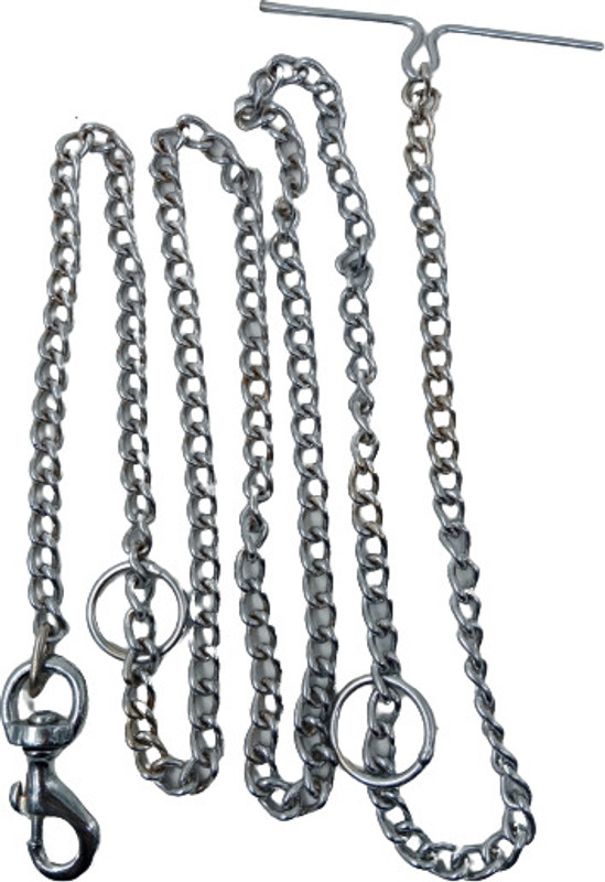 Yucky Iron Leash Chain 10 number adjustable top strong quality Plain Dog Collar Charm(Silver, Other)