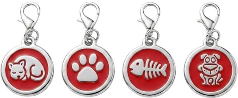 Tobby&yuki Pet Collar Charm Paw, Cat, Fish, Dog Random Designs, Collar Charms for Dog & Cat Plain Dog & Cat Collar Charm(Purple, Round)