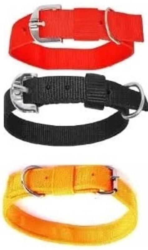 GTL Dog Collar Black Yellow Red Blue Plain Dog & Cat Collar Charm(Black, Yellow, Red, Blue, Round)