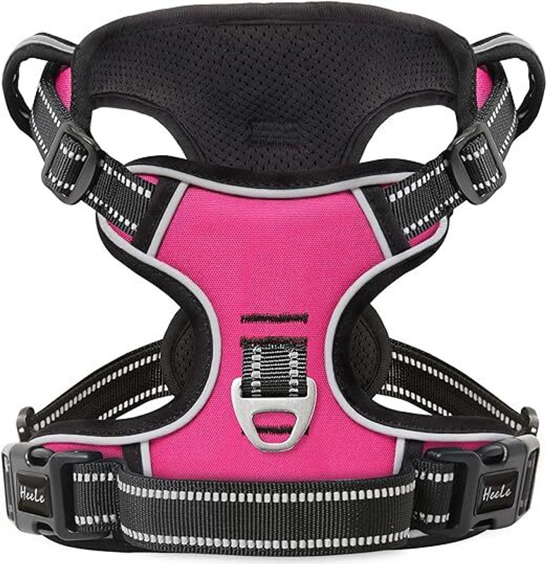 Cocker Double Sided Pro Harness Dog Safety Harness(Small, Pink)
